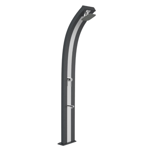 Solárna sprcha DADA s oplachom nôh, antracit/Inox 40l
