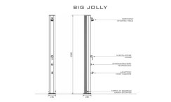 Solárna sprcha s oplachom nôh, BIG JOLLY Antracit 40L